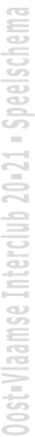 Oost-Vlaamse Interclub 20-21 - Speelschema          
